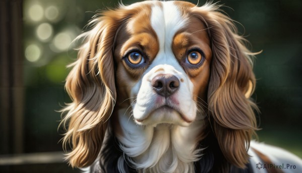 HQ,solo,looking at viewer,brown eyes,closed mouth,blurry,no humans,depth of field,blurry background,animal,cat,portrait,close-up,realistic,animal focus,whiskers,yellow eyes,facial hair,dog