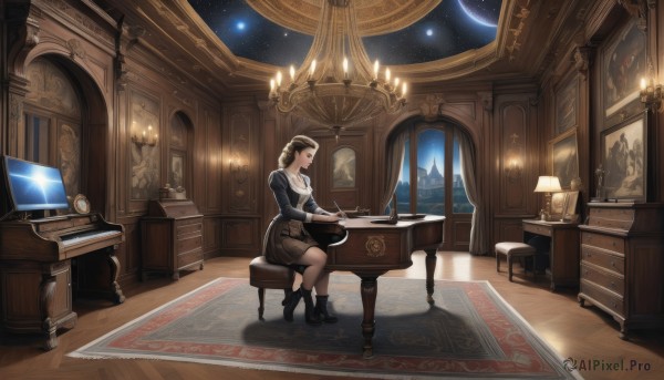 A female captured in a dynamic scenery