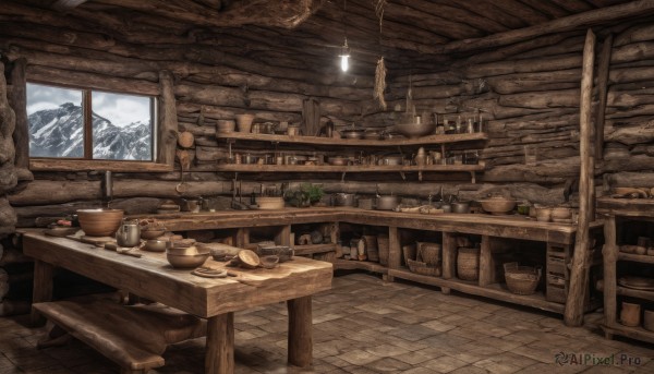 The serene presence of a indoors in a breathtaking snowy day