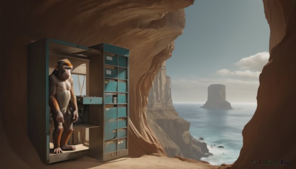 A breathtaking view of a male in day