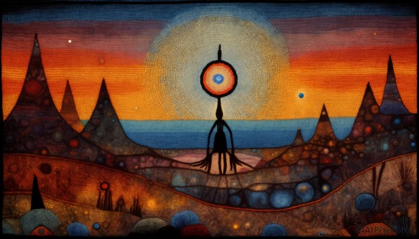 The allure of a monster in a dynamic sunset outdoors