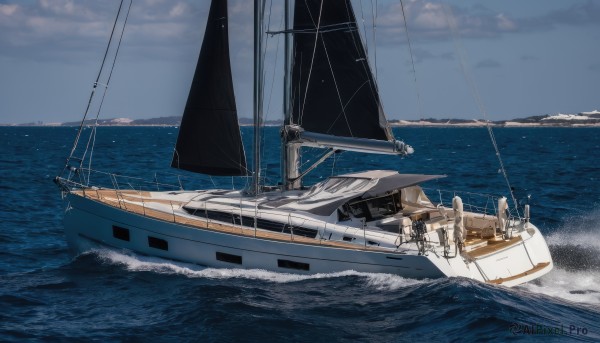 A stunning boat within a lush day