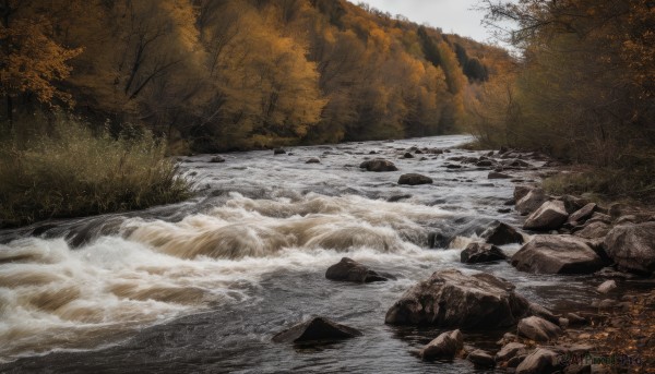 A stunning view of a waterfall in day