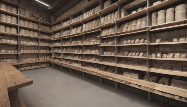 monochrome,indoors,no humans,shadow,scenery,stairs,shelf,shop,brown theme,book,bookshelf,library,ladder,ceiling light