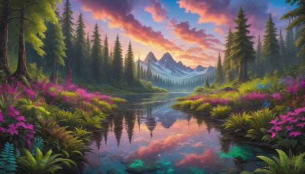 The timeless beauty of a landscape in a tranquil sunset outdoors