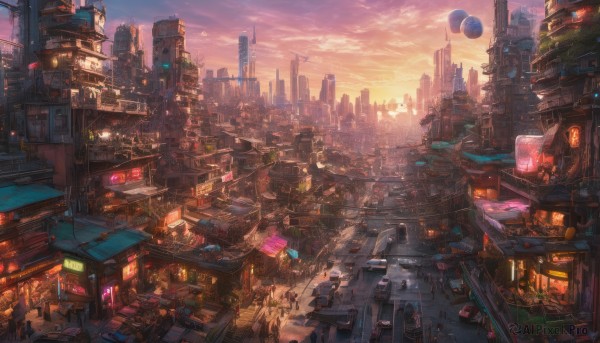 The serene presence of a street in a peaceful sunset outdoors