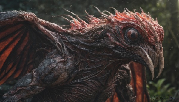 A stunning monster within a vivid dynamic scene