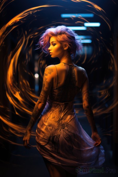 The serene presence of a female in a peaceful dynamic scene
