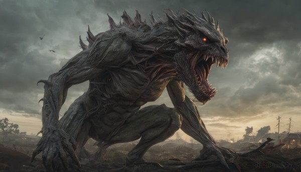 The majestic beauty of a monster set within a calm outdoors