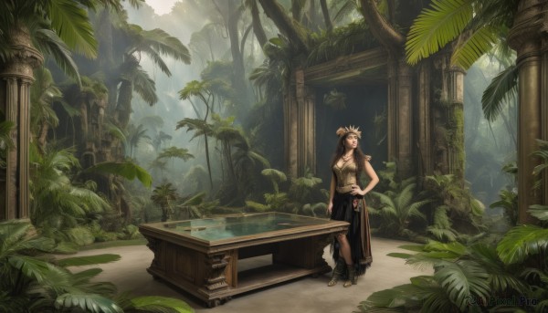 A female in a breathtaking day