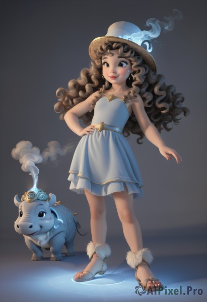 A glimpse of a child in a picturesque smoke