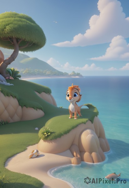 The charm of a male in a scenic day