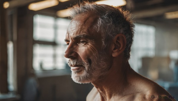A dynamic view of a male in dynamic scene