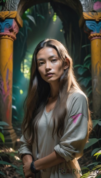 A majestic female within a lush outdoors
