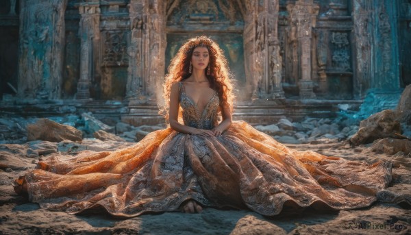 A unique view of a female in dynamic scene