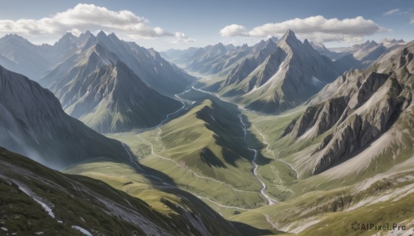 A peaceful image of a landscape in day