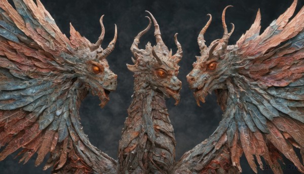 The beauty of a monster set in a enchanting dynamic scene