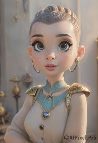 A charming dynamic scene featuring a female