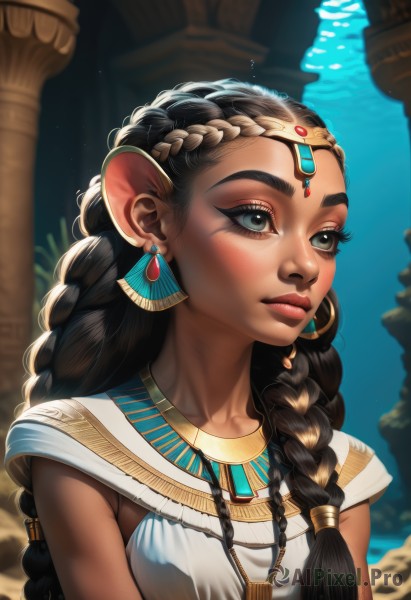 A idyllic female within a vivid day