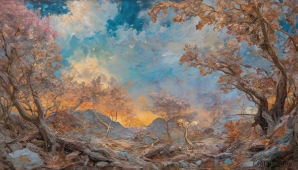 A landscape in a breathtaking snowy day