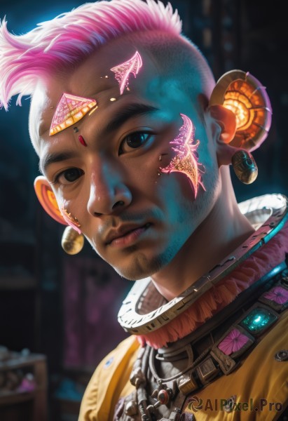 The beauty of a male set in a calm dynamic scene