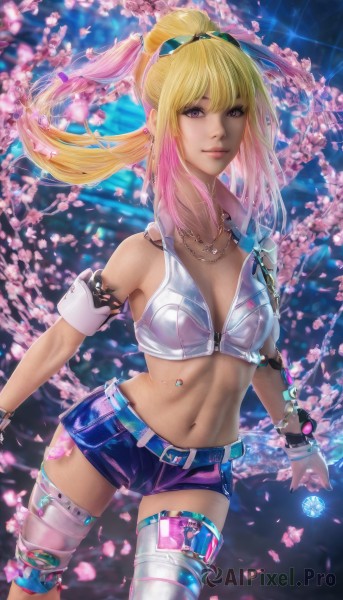 A inspiring view of a female in cherry blossoms