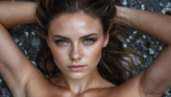 A female framed by the beauty of a calm dynamic scene