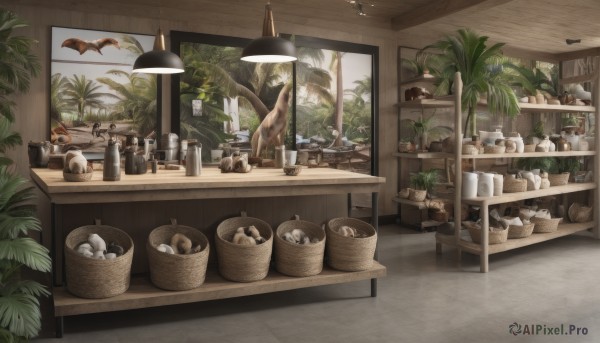 A peaceful image of a indoors in scenery