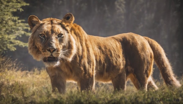 The charm of a tiger in a bold day