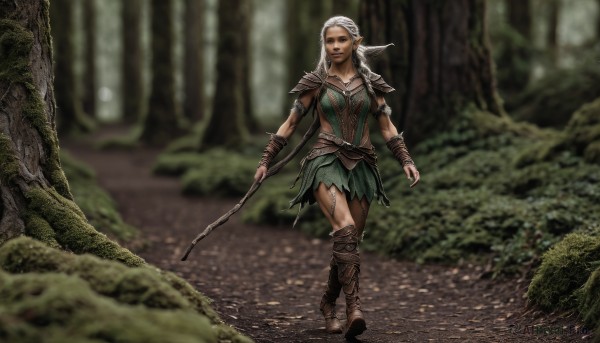 A female in the heart of a peaceful tree