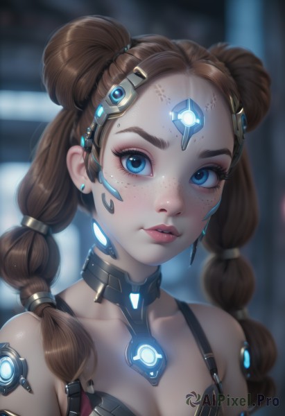 A glimpse of a cyborg in a picturesque dynamic scene