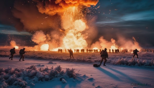 A graceful view of a unique subject in fiery outdoors