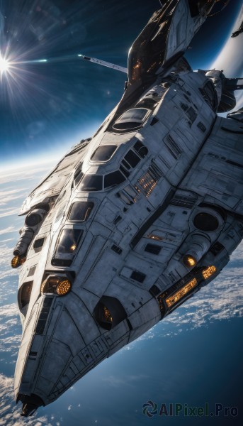 A striking sunlight featuring the elegance of a spacecraft