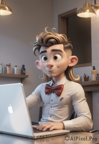 A peaceful image of a male in dynamic scene