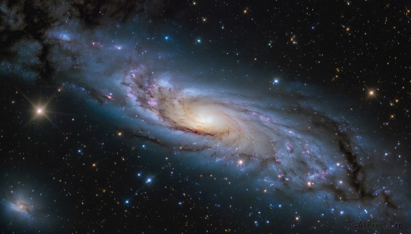 A galaxy portrayed in a inviting outdoors