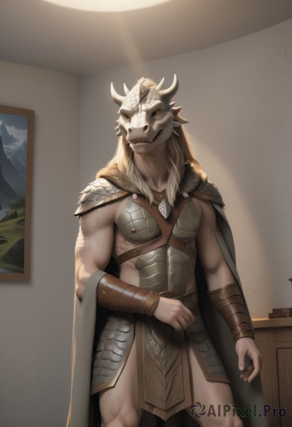 A majestic dynamic scene featuring a male