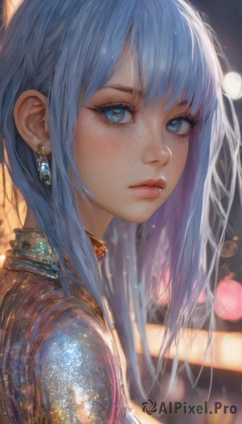The serene presence of a female in a breathtaking dynamic scene