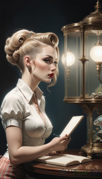 The wonder of a female in a peaceful dynamic scene