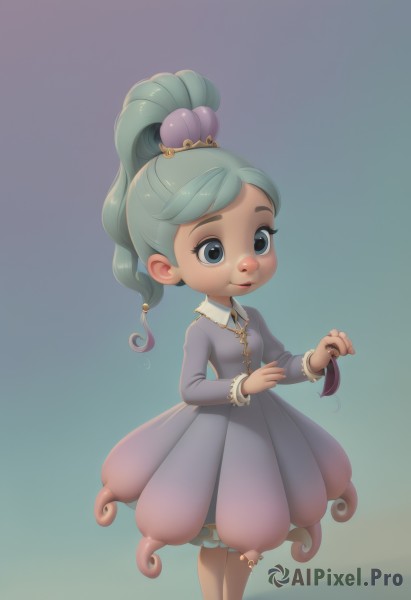 A graceful view of a child in dynamic scene