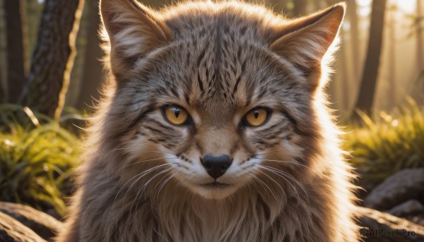 A cat set against the backdrop of a serene day