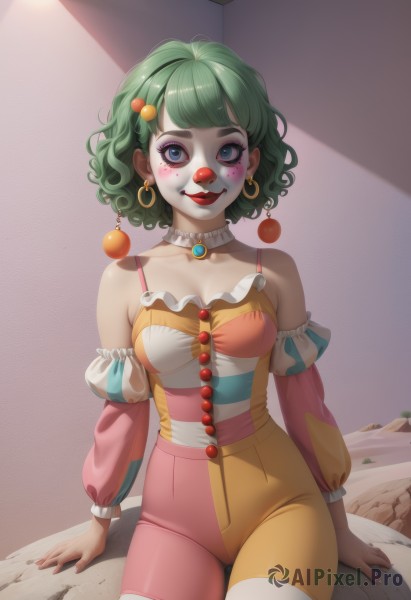 A stunning clown captured in dynamic scene