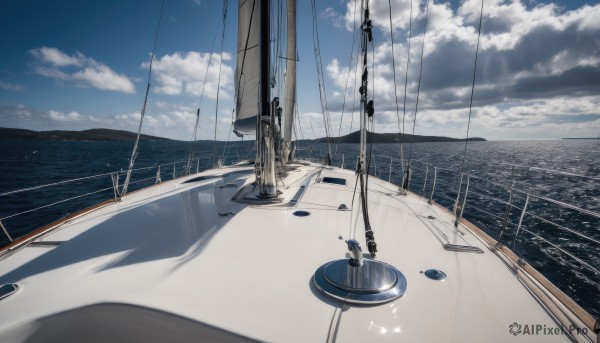 A serene day featuring a boat