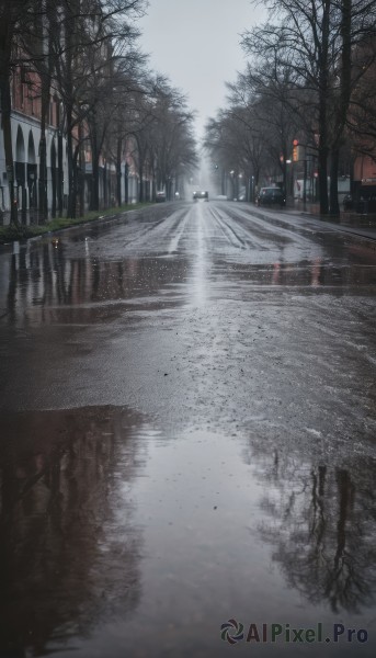 Rainy day brought to life with a captivating motor vehicle