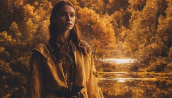 A female in a tranquil outdoors
