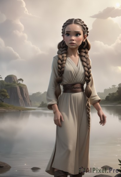 The timeless beauty of a female in a bold outdoors