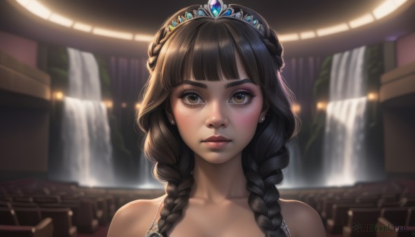 The timeless beauty of a female in a bold dynamic scene