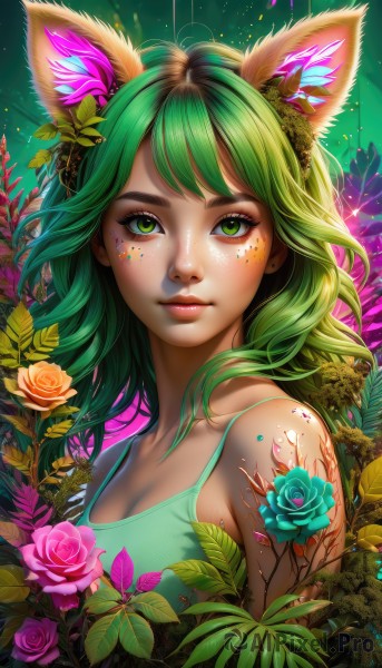 The serene presence of a female in a breathtaking dynamic scene