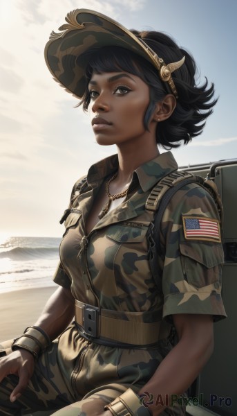 The timeless beauty of a female in a picturesque day