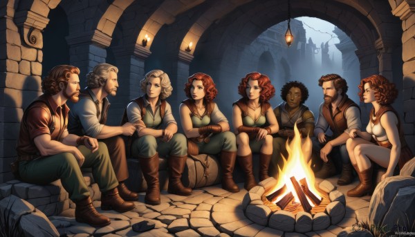 A indoors captured in a tranquil fiery rock