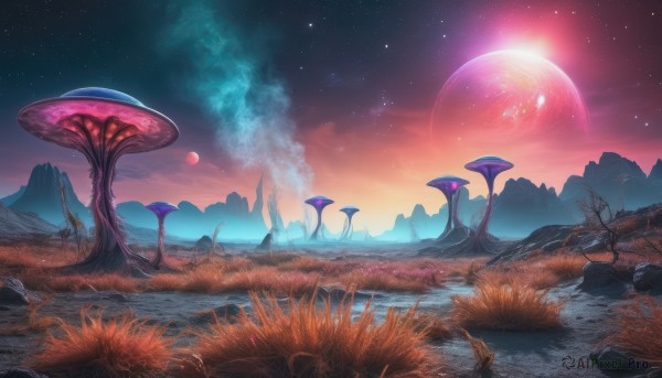 A landscape in a dynamic outdoors